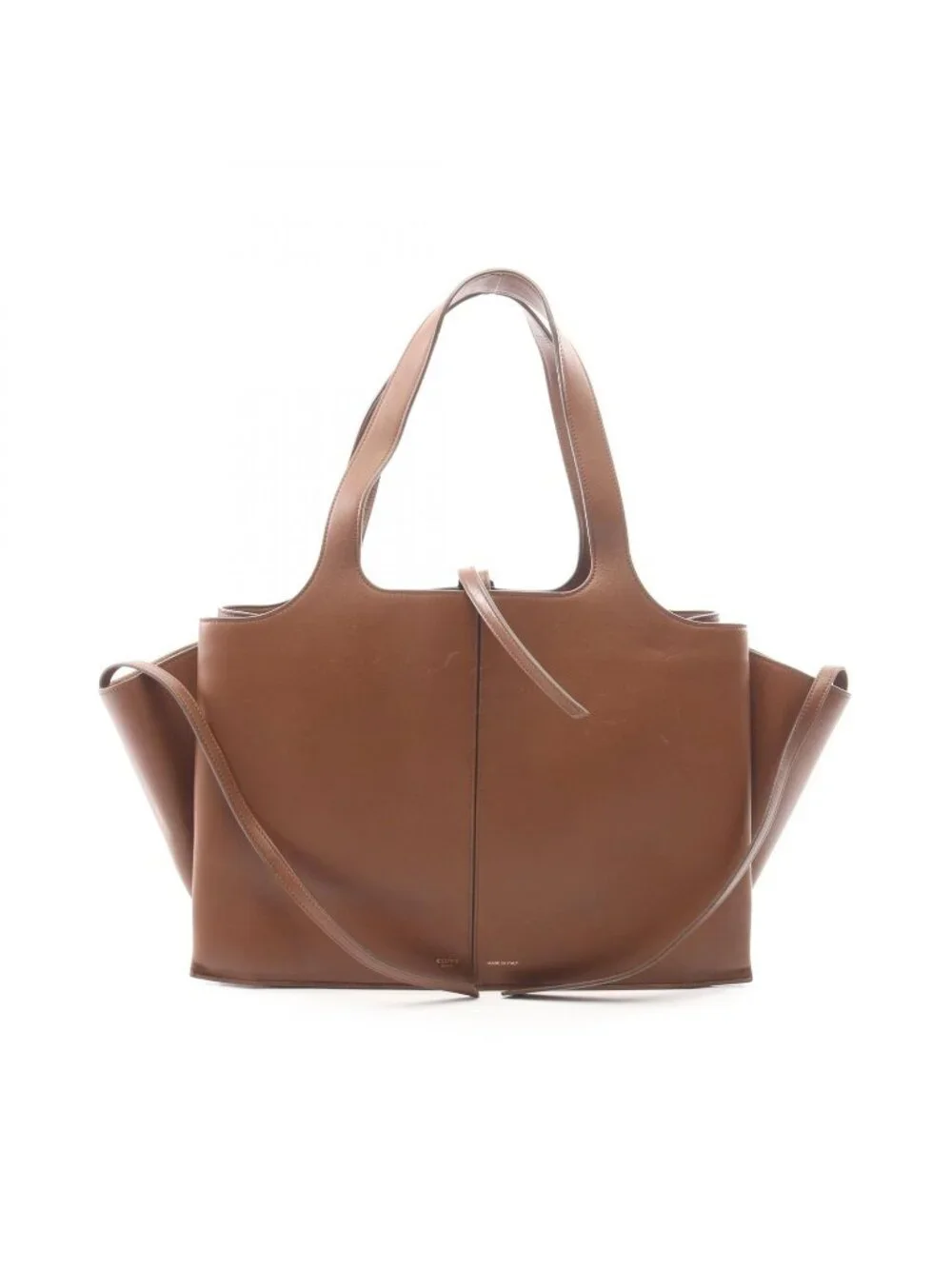Celine Tote Trifold Brown Leather